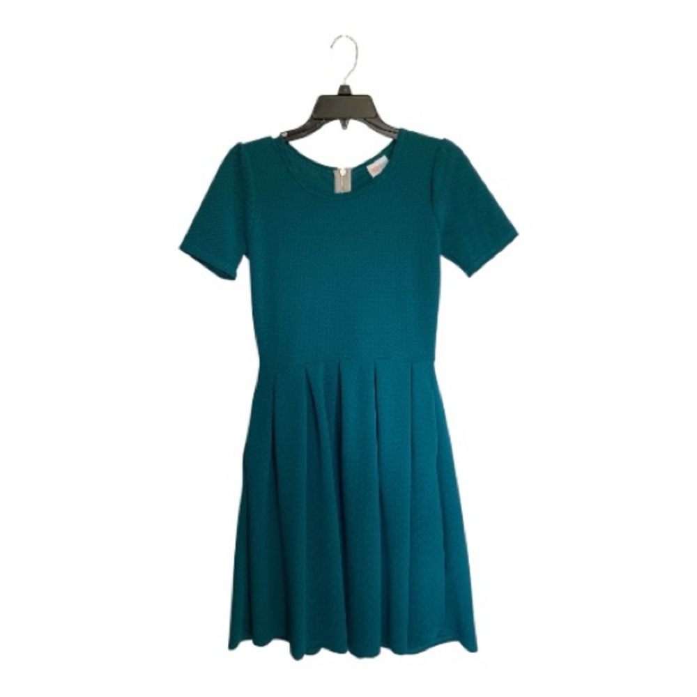 LuLaRoe Teal Textured Dress with Pockets